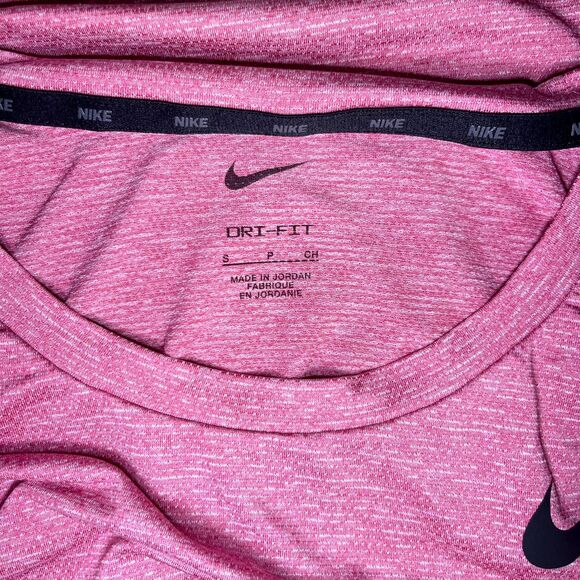 Nike Dri-Fit Athletic Shirt Red Breathable Fabric with Black‎ trim Mens Size S - Picture 4 of 11